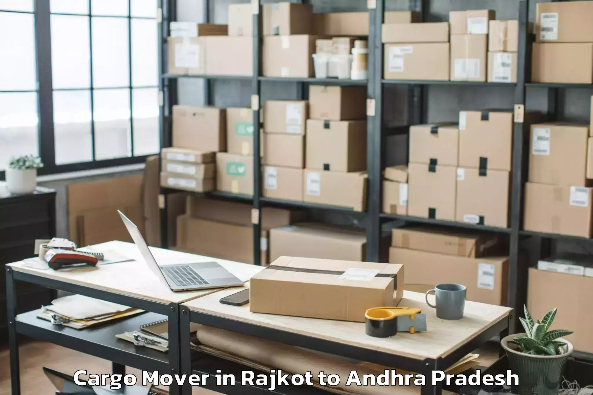 Hassle-Free Rajkot to Ulavapadu Cargo Mover